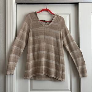 Tommy Bahama Anacapa Marled Linen-Blend Hoodie Knit Sweater L Beachy